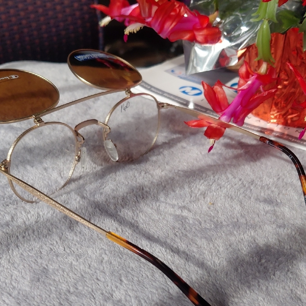 Gold Rimless Sunglasses - Picture 8 of 12